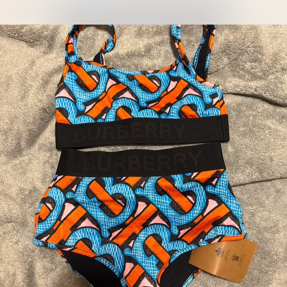 Burberry Kids Swim Set - Blue and Orange